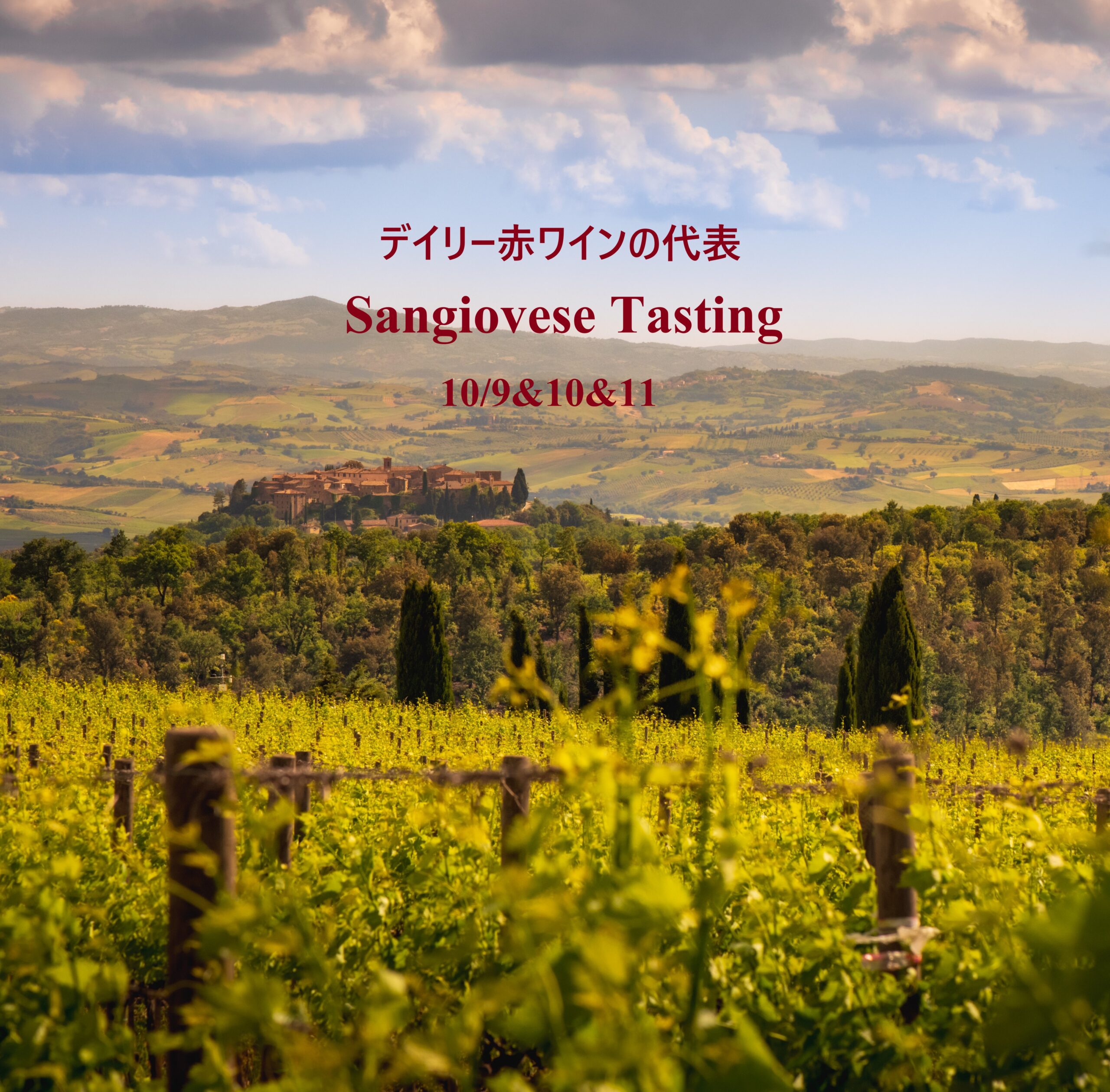 デイリー赤ワインの代表　Sangiovese Tasting